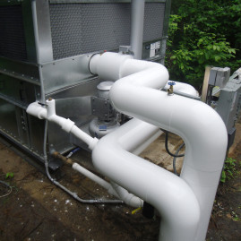 10. Local office building cooling tower pipe